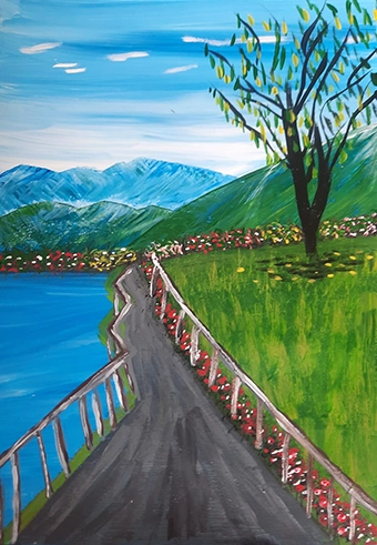Road by the lake